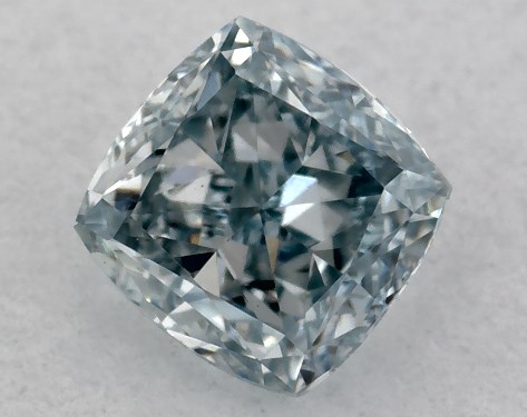 IGI 0.41 Carat Fancy Intense Greenish Blue-VS1 Cushion Modified Cut Lab-Grown Diamond